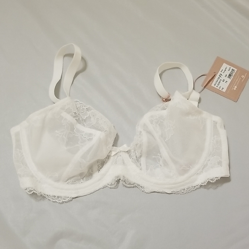 Panache Delicate White Lace 28FF Bra